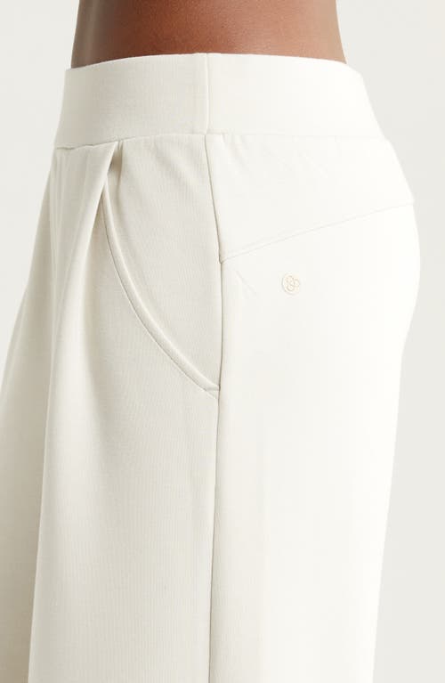 Shop Zella Luxe Wide Leg Pants In Grey Moonbeam