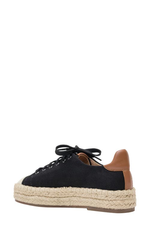 Shop Linea Paolo Silva Espadrille Sneaker In Black/cognac