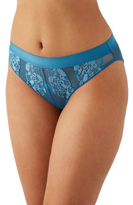 Shop B.tempt'd By Wacoal Opening Act Lace & Mesh Cheeky Briefs In Faience
