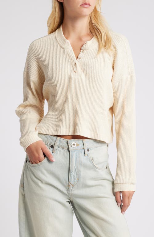 Shop Billabong Good Catch Rib Henley Sweater In White Cap