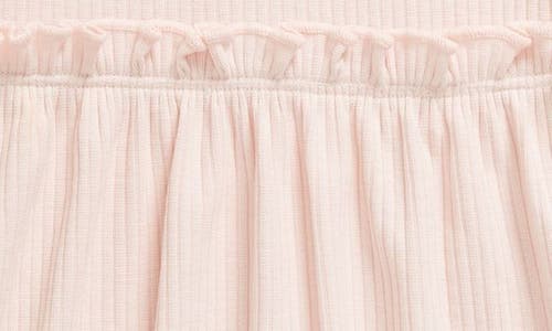 Shop Nordstrom Rib Skirted Bodysuit In Pink Lotus