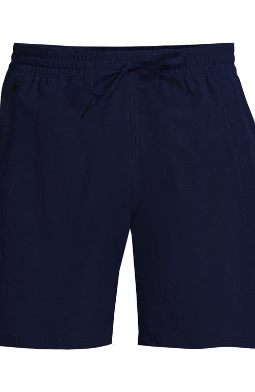 Shop Lands' End Active 7" Swim Trunks In Deep Sea Navy