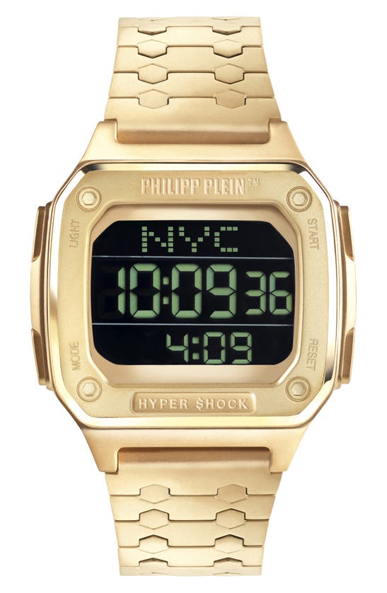 Philipp Plein Hyper $hock Bracelet Watch, 44mm In Ip Yellow Gold
