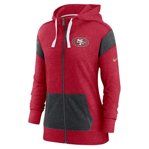 Men's Nike Heathered Gray/Black San Francisco 49ers Sideline Playbook  Performance Pullover Hoodie