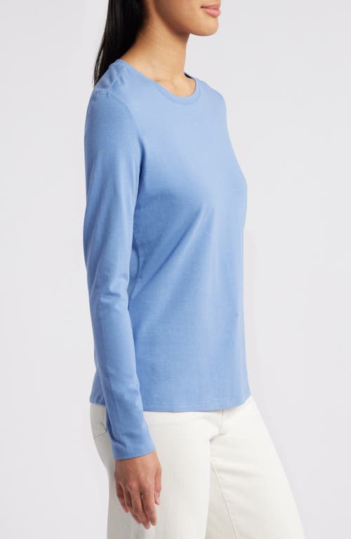 Shop Caslonr Caslon(r) Crewneck Long Sleeve T-shirt In Blue Colony