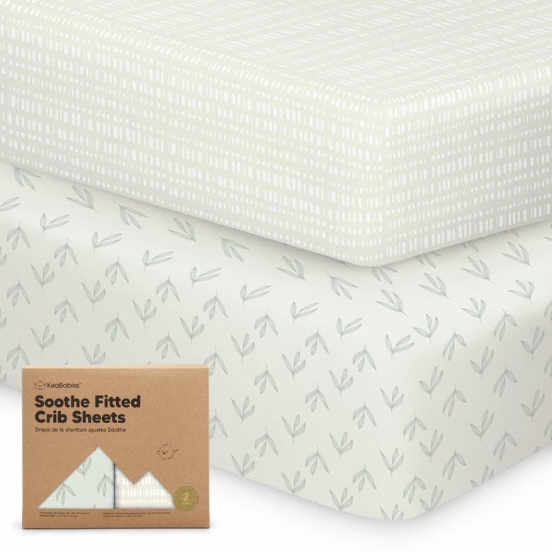 Shop Keababies Soothe Fitted Crib Sheet In Fleur