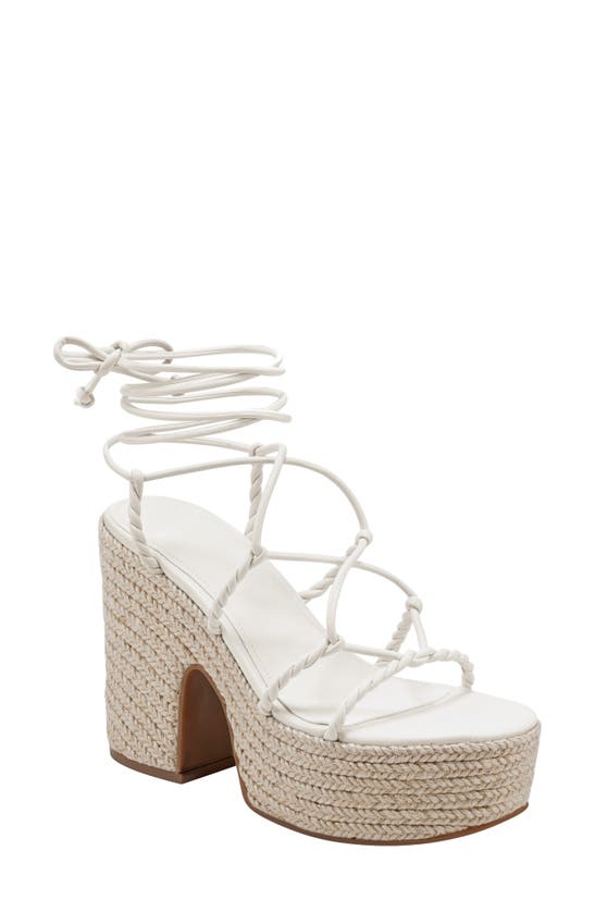 Marc Fisher Ltd Oliver Platform Sandal In Ivory