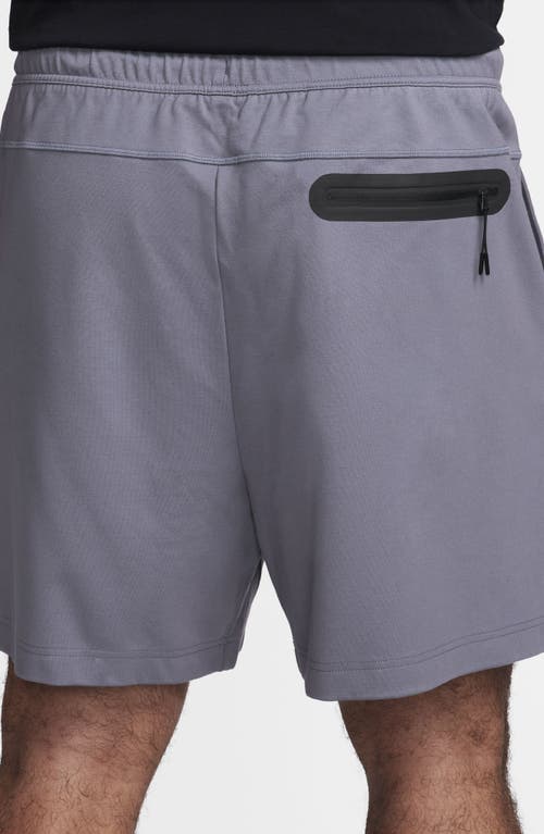 Shop Nike Lightweight Tech Knit Shorts In Light Carbon/black