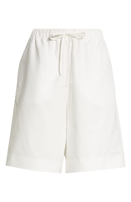 Shop The Row Stanton Cotton Canvas Bermuda Shorts In Off White