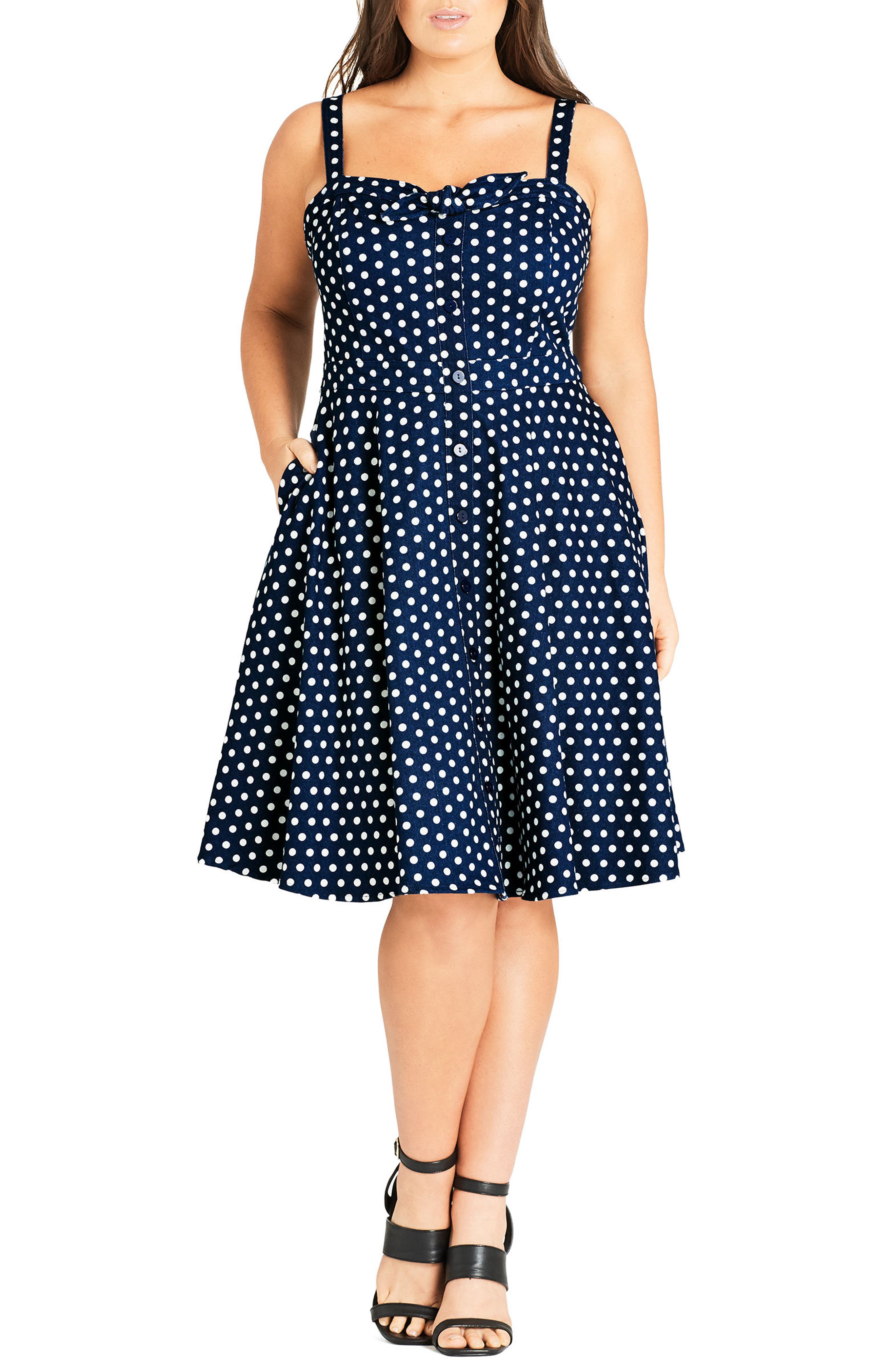 city chic polka dot dress