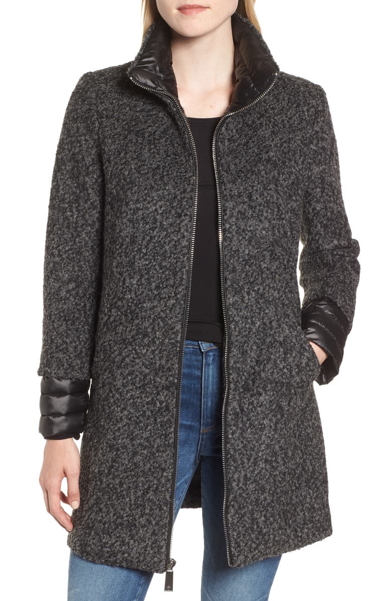 Kenneth Cole New York Layered Bouclé Coat | Nordstrom