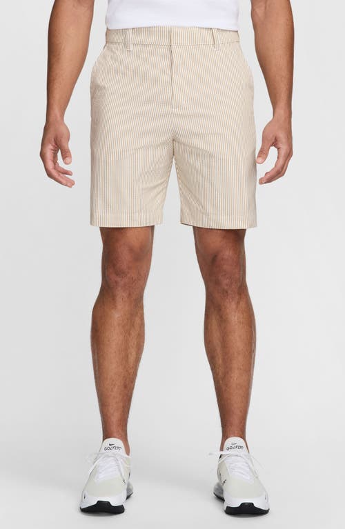 Shop Nike Golf Dri-fit Tour Seersucker Golf Shorts In Hemp/pure/white