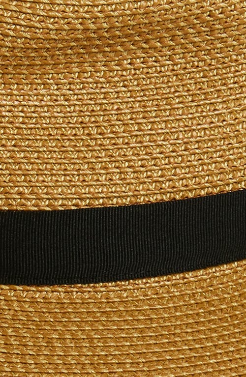 Shop Eric Javits Sun Crest Packable Hybrid Straw Fedora Visor In Natural/black