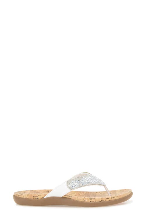 Shop Reaction Kenneth Cole Gazette Embellished Sandal In White/cork