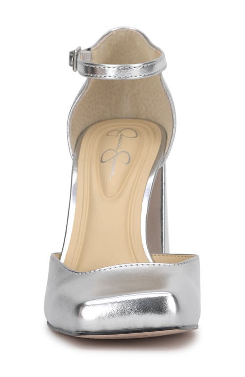 Jessica Simpson Lollah Ankle Strap Pump In Silver