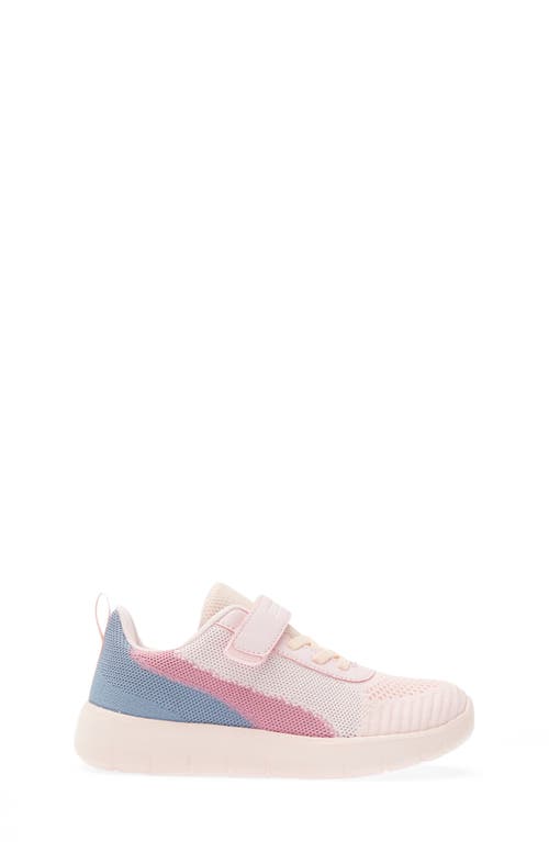 Dream Pairs Knit Low Top Sneaker In Pink/grey/blue