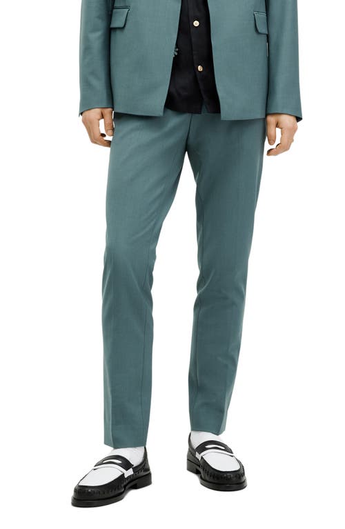 AllSaints Moad Straight Leg Pants Petrol Blue at Nordstrom,