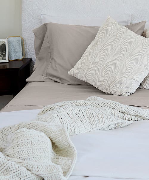 Pact Organic Room Service Sateen Pillowcase 2-pack In Dove Grey