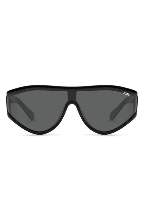 Shop Quay Secret Set 48mm Polarized Shield Sunglasses In Black/black Polarized