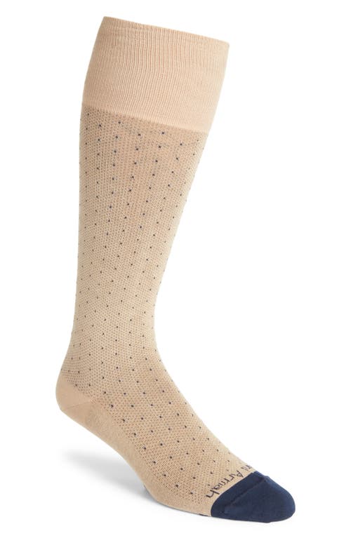 Shop Edward Armah Dot Mélange Compression Dress Socks In Khaki