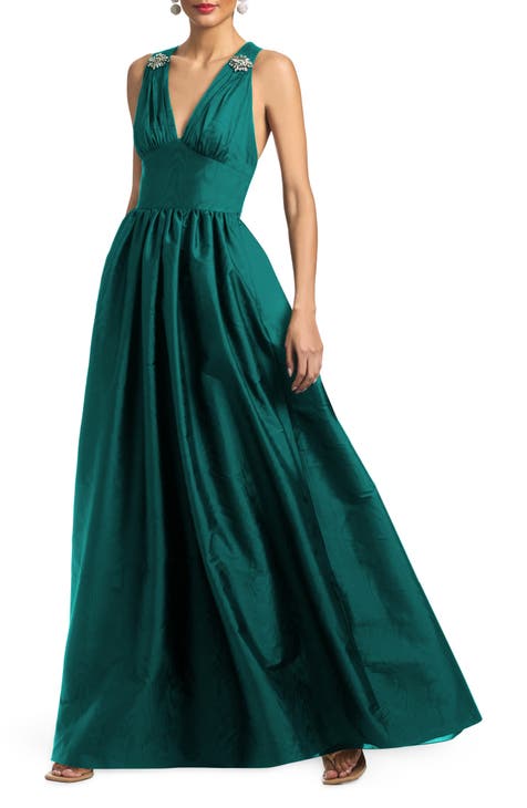 Isabel Satin Halter Mini Dress in Green • Shop American Threads