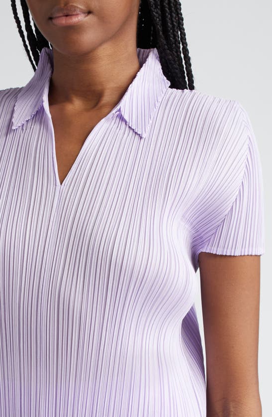 Shop Issey Miyake Monthly Colors April Pleated Top In Purple Onion