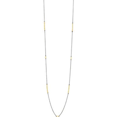 Freida Rothman Double Helix Pave Bar Necklace