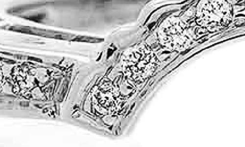 Sethi Couture True Romance Contour Band Ring In White Gold/diamond