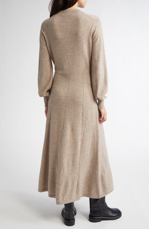 Johnstons Of Elgin Long Sleeve Cashmere Sweater Dress In Ash