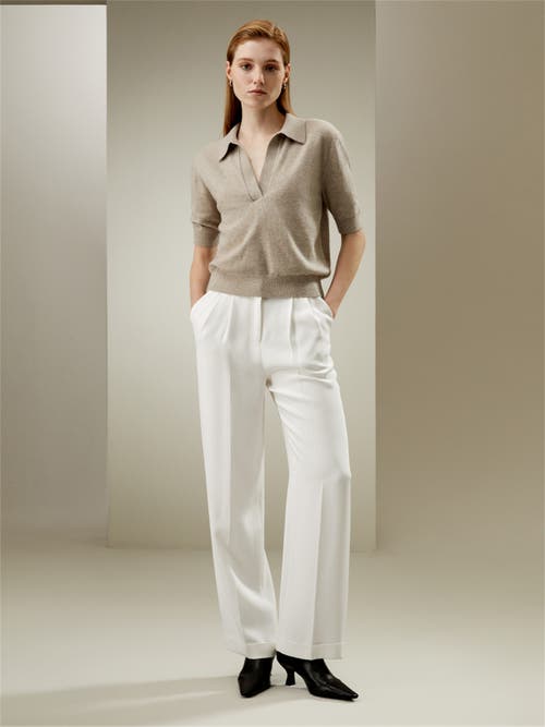Lilysilk Baby Cashmere Polo Sweater In Camel