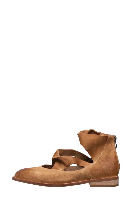 Antelope Lalana Strappy Flat In Taupe Suede