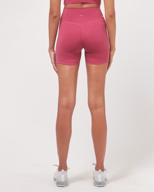 Rebody Active Hybrid Short High Waist 4" In Fuschia