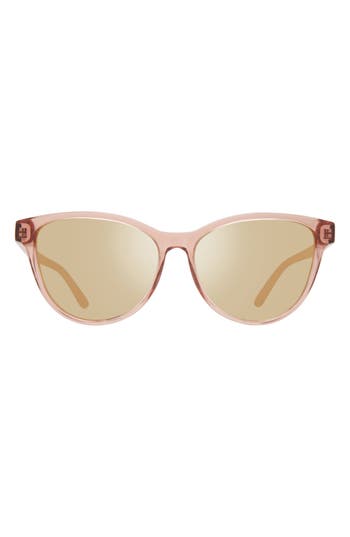 Revo Daphne 56mm Oval Polarized Sunglasses In Crystal Mauve/gray