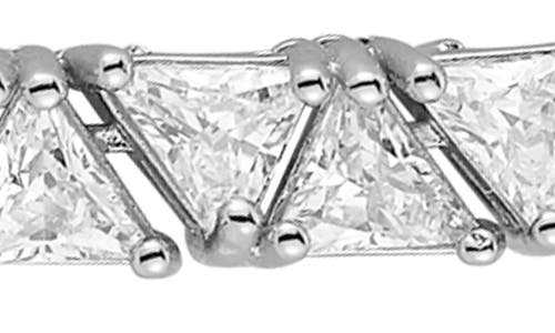 Chloe & Madison Chloe And Madison Cubic Zirconia Tennis Necklace In Silver