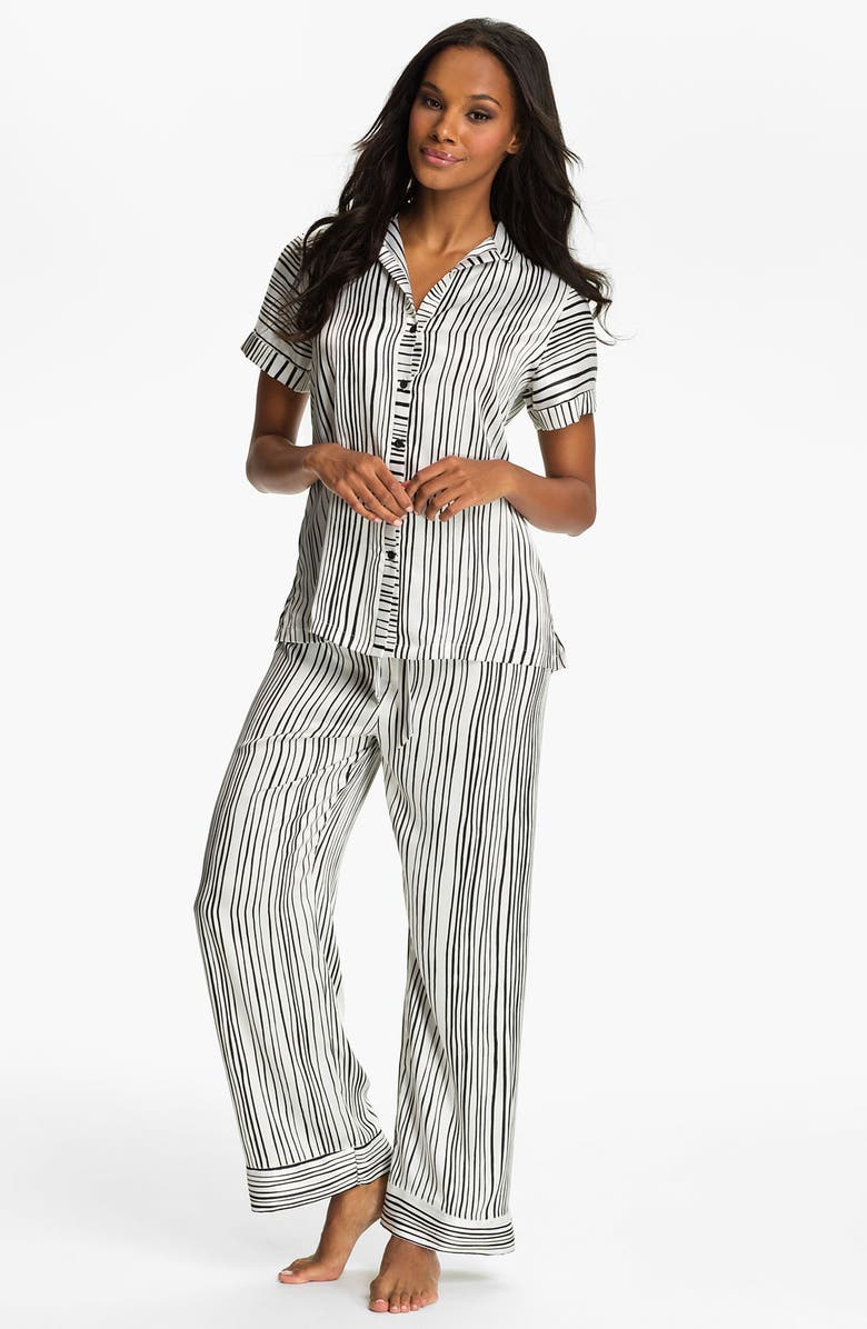 Oscar de la Renta Sleepwear Stripe Charmeuse Pajamas | Nordstrom