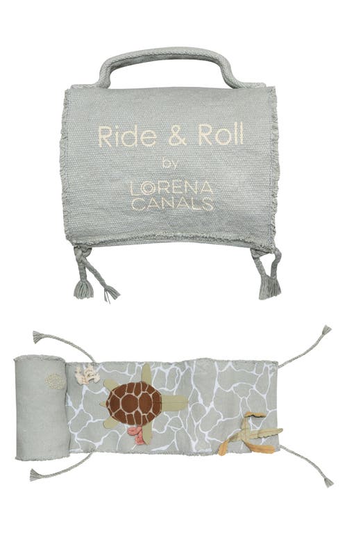 Lorena Canals Ride & Roll Turtle Under the Sea Playset in Blue Sage Olive Natural at Nordstrom