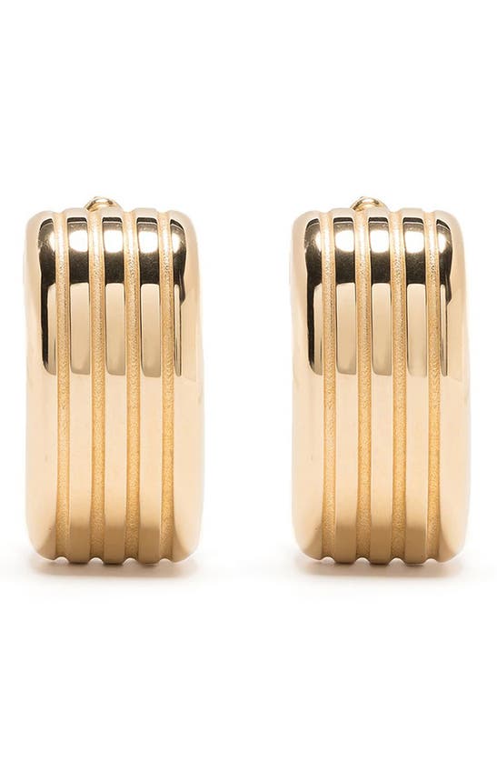 Shop Ivi Los Angeles Signore Oval Hoop Earrings In Yellow Gold