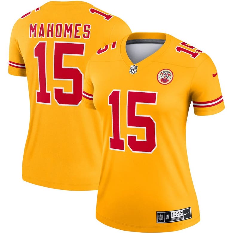 Nike Patrick Mahomes Gold Kansas City Chiefs Inverted Legend Jersey 