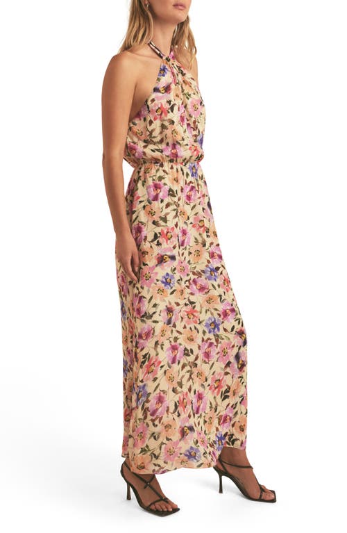 Shop Favorite Daughter The Standout Floral Halter Maxi Dress In Prosecco Floral