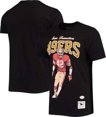 Mitchell & Ness Men's Mitchell & Ness Ronnie Lott San Francisco 49ers Black  Player Graphics T-Shirt