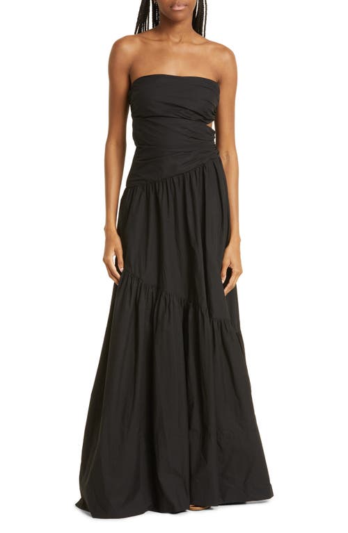 A.L.C. A. L.C. Lark Side Cutout Strapless Gown in Black