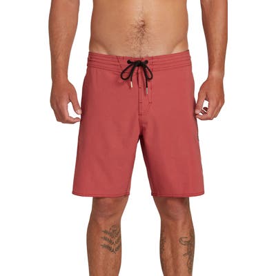 Volcom Solid Stoney Board Shorts, Red