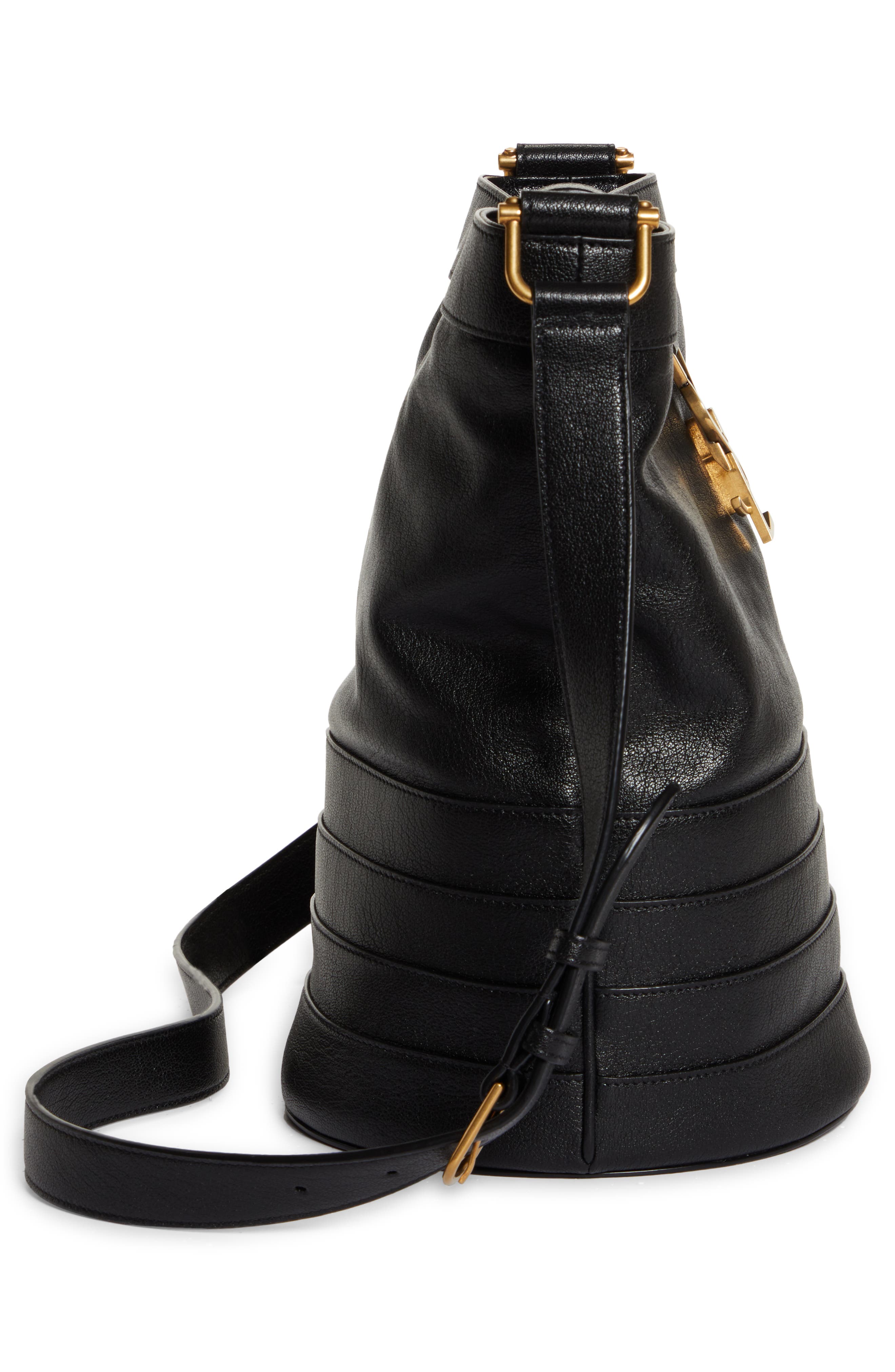 Saint Laurent Medium Fermoir Leather Shoulder Bag