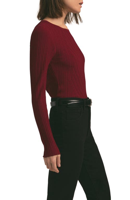 Shop Favorite Daughter The Courtney Long Sleeve Sweater In Sangria Nights