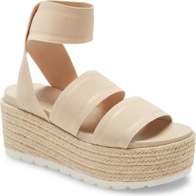 Jslides Quartz Platform Sandal, Beige