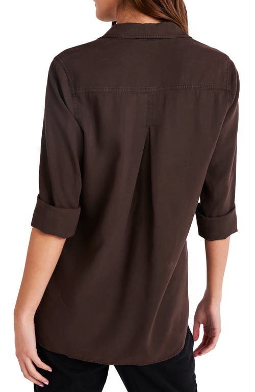 Shop Bella Dahl Shirttail Button-up Shirt In Chestnut Brown