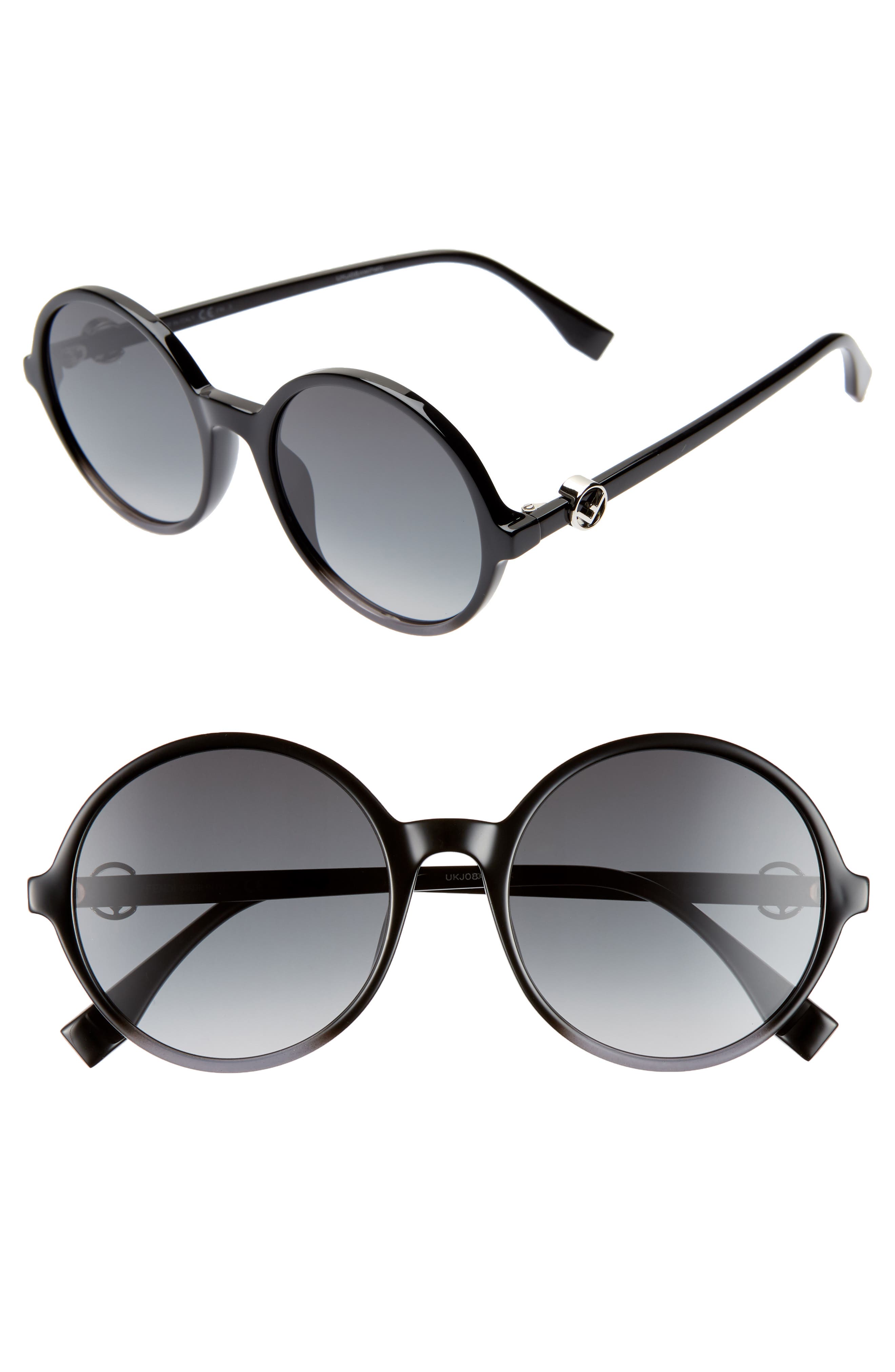 fendi 55mm oversized round sunglasses