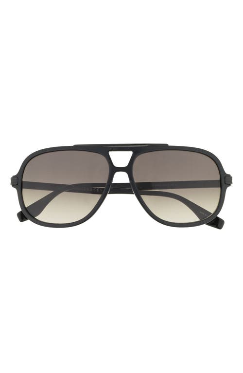 59mm Gradient Aviator Sunglasses in Black/Brown