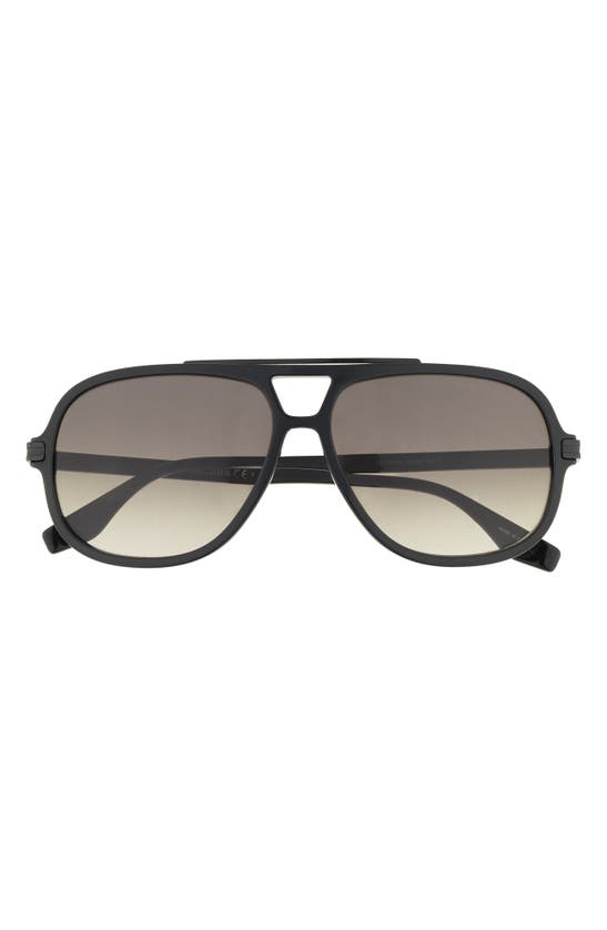Shop The Marc Jacobs 59mm Gradient Aviator Sunglasses In Black/ Brown