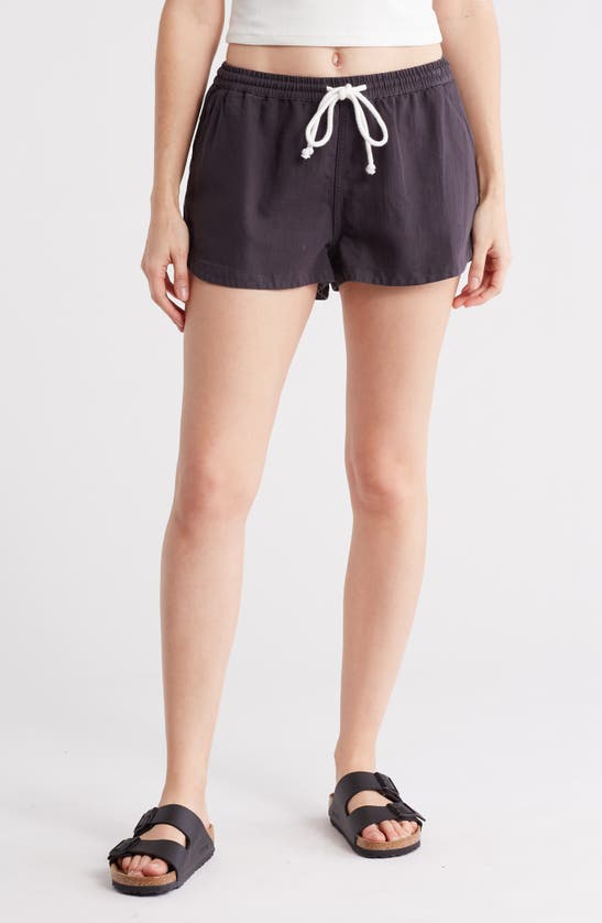 Shop Abound Cotton Twill Drawstring Shorts In Grey Phantom